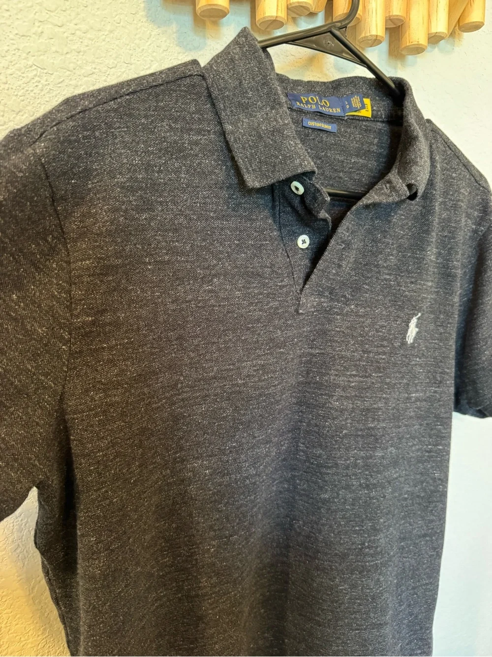 Polo Ralph Lauren Dark Gray Polo Shirt | Men’s Essential - Picture 6 of 8